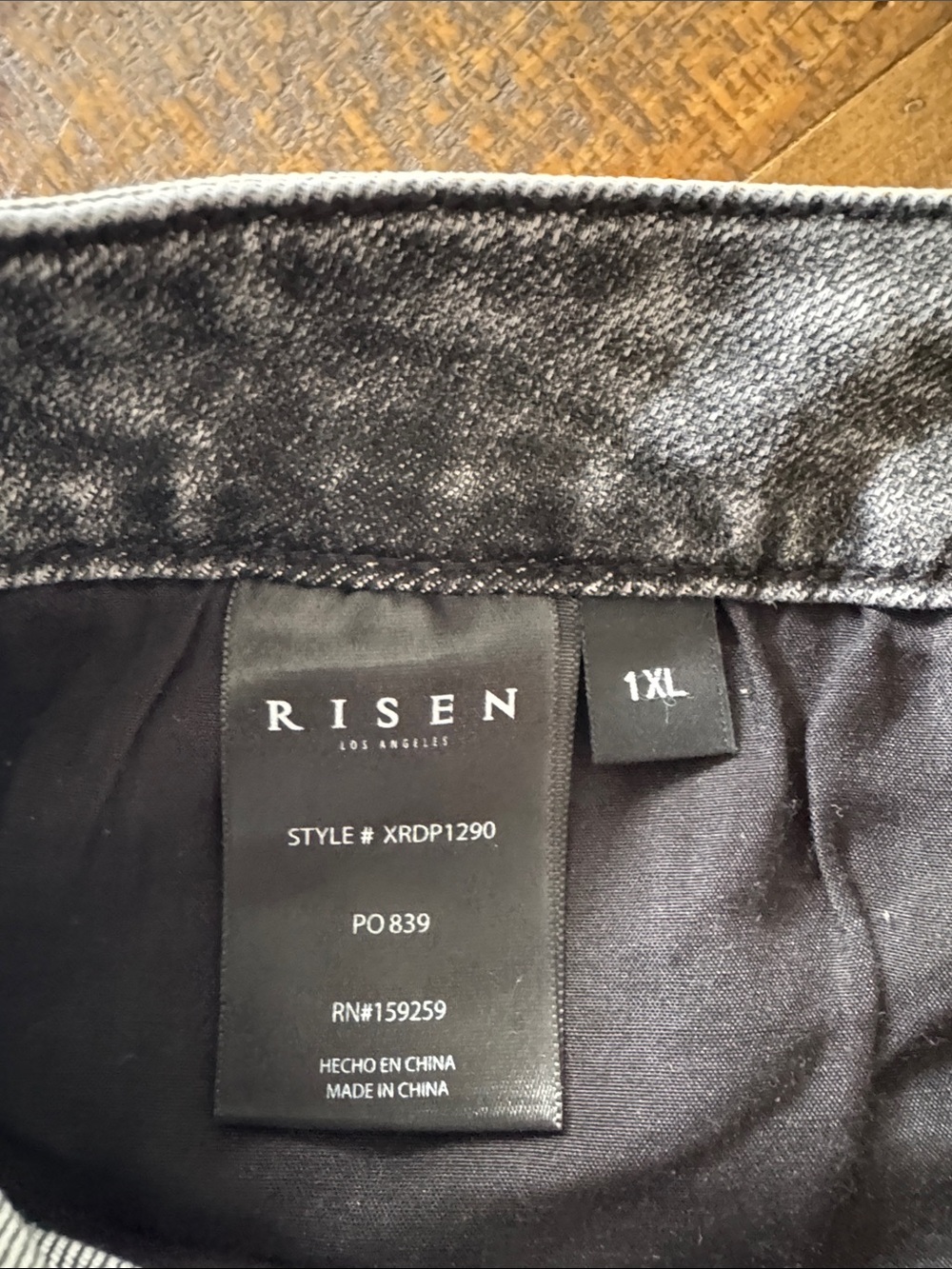 RIsen Distressed High-Waist Grey Women’s Jeans Sz 1xl - Picture 11 of 12